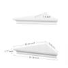 AHDECOR White Corner Shelves, Stylish Wall Mounted Corner Shelf for Space-Saving Storage in Living Room, Bedroom, and Office, Set of 2 view 3