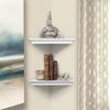 AHDECOR White Corner Shelves, Stylish Wall Mounted Corner Shelf for Space-Saving Storage in Living Room, Bedroom, and Office, Set of 2 view 4