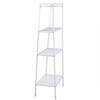 4-Tier Open Ladder Bookshelf, Multifunctional Leaning Plant Flower Stand Rack Bookcase Storage Display Shelves for Home Office Bathroom Balcony (White) view 2