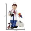 3D Personalized Veterinarian Christmas Ornament 2025 | Custom Vet Techs Gifts with Name & Year for Veterinary Staff, Animal Doctors, Xmas Tree, and Pet Lovers | Vet Lab Coat White Technician Assistant view 2