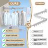 Bakala Clothes Drying Rack, Laundry Drying Rack Foldable, Heavy-Duty Space Saving Hangers, Wall Mounted Clothing Racks for Laundry Room Organization, Folding, Retractable 64" Clothes Dryer (Silver) view 2