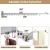 Bakala Clothes Drying Rack, Laundry Drying Rack Foldable, Heavy-Duty Space Saving Hangers, Wall Mounted Clothing Racks for Laundry Room Organization, Folding, Retractable 64" Clothes Dryer (Silver) view 3