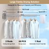 Bakala Clothes Drying Rack, Laundry Drying Rack Foldable, Heavy-Duty Space Saving Hangers, Wall Mounted Clothing Racks for Laundry Room Organization, Folding, Retractable 64" Clothes Dryer (Silver) view 4