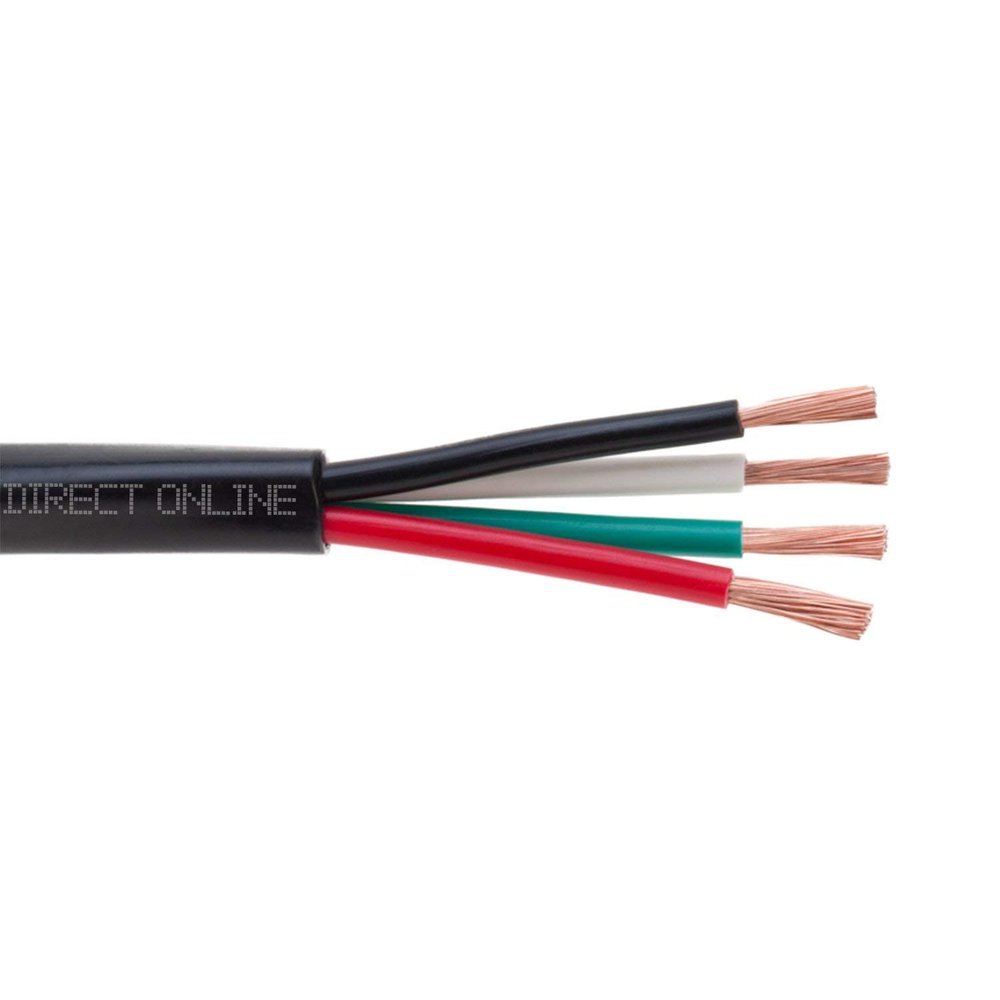 Mini Split Ductless Signal Wire CCA (Copper CLAD Aluminum) Indoor Outdoor UV Protection Rated 14 AWG Direct 14/4 (125FT)