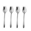 Gugrida 4 Pcs Silver Spork for Household Use Camping Travel Hiking, 18/10 Stainless Steel Spoon Fork, Noodles Appetizer Dessert Spoon, Healthy & Eco-Friendly Silverware Set, 8.26-inch w/Portable Bag view 2