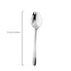 Gugrida 4 Pcs Silver Spork for Household Use Camping Travel Hiking, 18/10 Stainless Steel Spoon Fork, Noodles Appetizer Dessert Spoon, Healthy & Eco-Friendly Silverware Set, 8.26-inch w/Portable Bag view 3