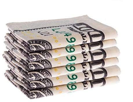 Kaufman - New 100 Dollar Bill Printed Beach and Pool Towel, 6-Pack, 30in x 60in, Multicolor