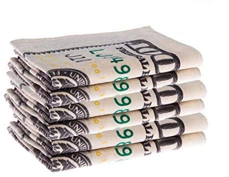 Kaufman - New 100 Dollar Bill Printed Beach and Pool Towel, 6-Pack, 30in x 60in, Multicolor