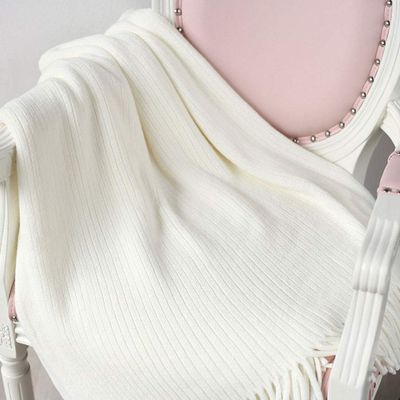 49"x78" Summer Fall Spring Fringe Blanket Throw White Home Decorative Cozy Throw Blanket Office Couch Sofa Bed Beach Travel Throw Her Gift