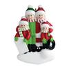 3D Caroling Family of 4 Christmas Ornament 2025 Personalized Family Christmas Ornaments 2025 | Custom Winter Holiday Keepsake Personalized Tree Ornaments Customizable Gifts Xmas Carol of Four Ornament view 2