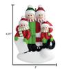 3D Caroling Family of 4 Christmas Ornament 2025 Personalized Family Christmas Ornaments 2025 | Custom Winter Holiday Keepsake Personalized Tree Ornaments Customizable Gifts Xmas Carol of Four Ornament view 3