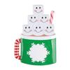 3D Chocolate Family of 6 Ornament 2025 Personalized Family Christmas Ornaments 2025 | Mug of Cocoa Personalized Tree Ornaments for Grandchildren, Siblings & Grandkids Marshmallows of Six Ornament Cup view 2