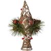 Kurt Adler 11-Inch Natural Star with Pinecones Treetop view 2
