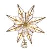 Kurt Adler 9-Inch 10-Light 8-Point Gold Capiz Star Treetop view 1