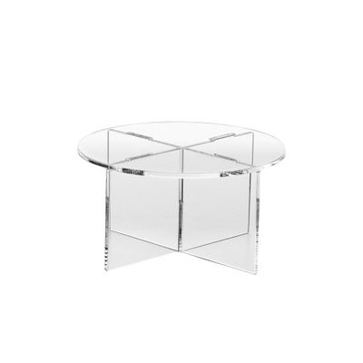 Clear Choice, Acrylic Round disassemble Riser Display Stand | Multipurpose Tabletop Risers for Displaying Personal or Business Decor, Cupcakes | Clear, Stable (12'' H X 12'' D)