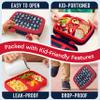 Bentgo Kids Prints Leak-Proof, 5-Compartment Bento-Style Kids Lunch Box - Ideal Portion Sizes for Ages 3-7, Durable, Drop-Proof, Dishwasher Safe, & PFAS & BPA-Free Materials (Rocket) view 4
