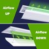 GettyGears Air Deflector Adjustable Reusable Heat and Air Deflector for Drop Ceiling Vents RV, Home HVAC, AC and Ceiling Registers Air Conditioner Deflector 23" Inch White view 3