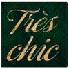 The Oliver Gal Artist Co. Typography and Quotes Wall Art Canvas Prints 'Tres Chic Emerald' Home Dcor, 12" x 12", Green, Gold view 1