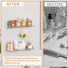 6 Pcak Clear Acrylic Shelves for Bedroom,Room,15 Inch Bathroom Wall Shelf & Organizer,Invisible Floating Shelves & Wall Storage for Collectibles Perfume Shelf,Record,Funko Pop,Lego Display,Bookshelf view 4