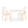 B. toys  Table and Chair Set  Furniture for Toddlers  1 Craft Table & 2 Chairs  Natural Wooden Legs  Ivory  3+ Years view 1