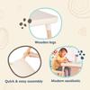 B. toys  Table and Chair Set  Furniture for Toddlers  1 Craft Table & 2 Chairs  Natural Wooden Legs  Ivory  3+ Years view 3