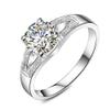 Bansriracha 2 Carat Excellent Cut Wedding Anniversary Engagement Silver SONA Fine Diamond Ring for Women White Gold 14k (7) view 1