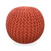FRELISH DECOR Round Pouf Ottoman (20 Diameter x 14 Height) Rust view 1