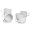 10 Strawberry Street Wazee Matte 4.75"/22 oz Oversized Mug, Set of 6, White view 1