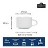 10 Strawberry Street Wazee Matte 4.75"/22 oz Oversized Mug, Set of 6, White view 2