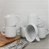 10 Strawberry Street Wazee Matte 4.75"/22 oz Oversized Mug, Set of 6, White view 3
