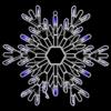 16" LED Lighted Pure White and Blue Snowflake Christmas Window Silhouette Decoration view 1