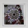 16" LED Lighted Pure White and Blue Snowflake Christmas Window Silhouette Decoration view 2