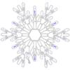 16" LED Lighted Pure White and Blue Snowflake Christmas Window Silhouette Decoration view 3