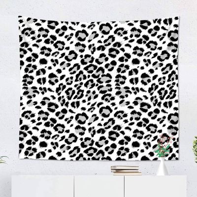 Suklly Black White Tapestry Cow Spots Leopard Pattern Tapestry for Home Dorm 60 X 80 Inches
