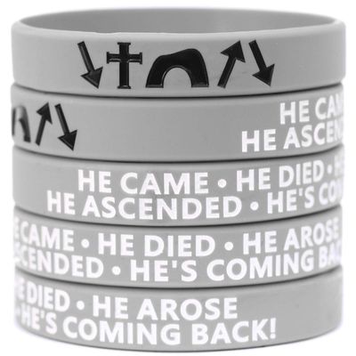 Five (5) Youth He Came Died Arose Ascended Coming Back Wristbands