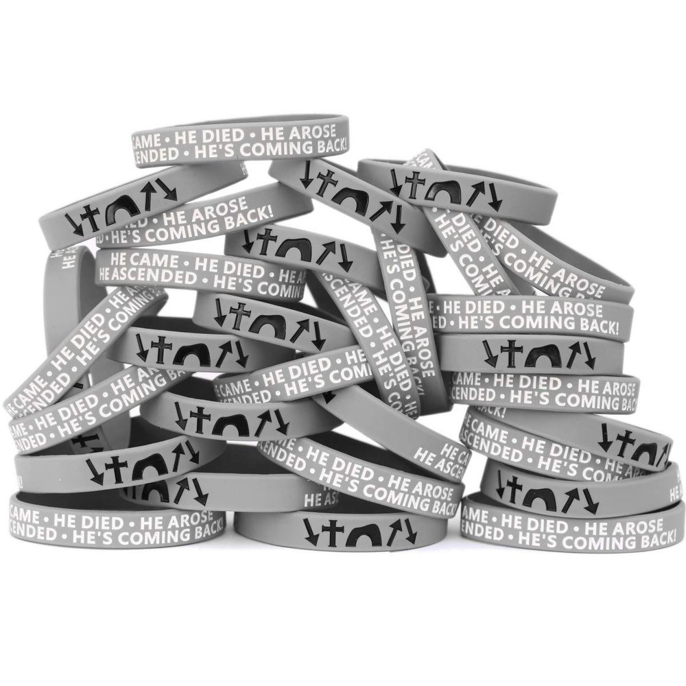 Fifty (50) Youth He Came Died Arose Ascended Coming Back Wristbands