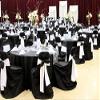 Obstal 50 PCS Red Satin Chair Sashes Bows for Wedding Reception- Universal Chair Cover Back Tie Supplies for Banquet, Party, Hotel Holiday Event Decorations view 4