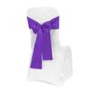 Obstal 50 PCS Satin Chair Sashes Bows for Wedding Reception- Universal Chair Cover Back Tie Supplies for Banquet, Party, Hotel Event Decorations view 1