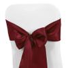 Obstal 50 PCS Burgundy Satin Chair Sashes Bows for Wedding Reception- Universal Chair Cover Back Tie Supplies for Banquet, Party, Hotel Holiday Event Decorations view 2