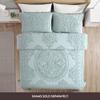 Beatrice Home Fashions Medallion Chenille Bedspread, King, Blue view 2