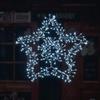 LIGHTSHARE 24Inch 320 Led Christmas Star Light, Twinkle Lights, Cold White, Plug in for Home Garden Decoration,Winter,Wedding,Birthday,Thanksgiving,Holiday,Party Decoration,Silver view 1