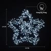 LIGHTSHARE 24Inch 320 Led Christmas Star Light, Twinkle Lights, Cold White, Plug in for Home Garden Decoration,Winter,Wedding,Birthday,Thanksgiving,Holiday,Party Decoration,Silver view 2