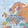 3 Panel - Personalized Canvas Blue Oceans Large Travel Map of the World view 4