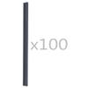 vidaXL 100 pcs Fence Strip Clips in Anthracite, PVC, Weather and UV, for PVC Fence Strip Mounting view 3
