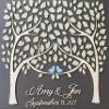 LOVE NILE Wedding Guest Book Alternative 3D Guestbook Wood Tree of Hearts Two Trees Grow Into One Navy Blue Wedding Decor Rustic Guest Book view 1