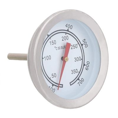 100~700 BBQ Thermometer Temperature Gauge Stainless Steel Double Scale Grill Thermometer Temp Gauge Outdoor Barbecue Smoker Grill