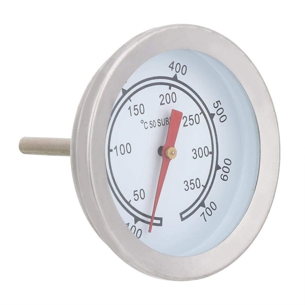 100~700 BBQ Thermometer Temperature Gauge Stainless Steel Double Scale Grill Thermometer Temp Gauge Outdoor Barbecue Smoker Grill