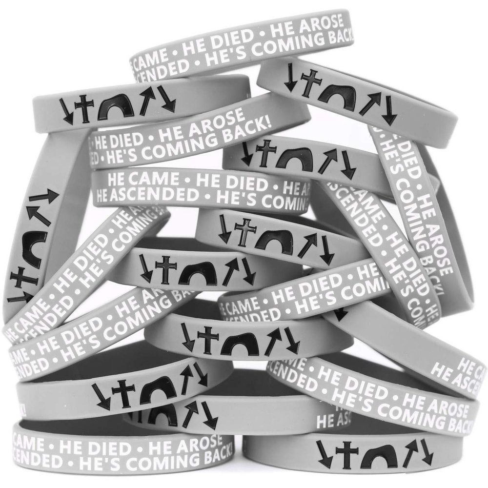 Fifteen (15) Youth He Came Died Arose Ascended Coming Back Wristbands