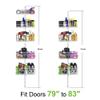 AllSpace Carbon Steel Pantry Organizer Heavy Duty Hanging Over the Door Storage Rack, 5 Wire Baskets, Kitchen Closet Organization - White 240077E view 2