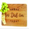 Algis Crafts | Stars and Mustache BEST DAD - Cutting Board | 13x8" Handmade Laser Engraved Chopping Board for DAD | Gift for Father's Day | Gift for Christmas, Birthday view 1